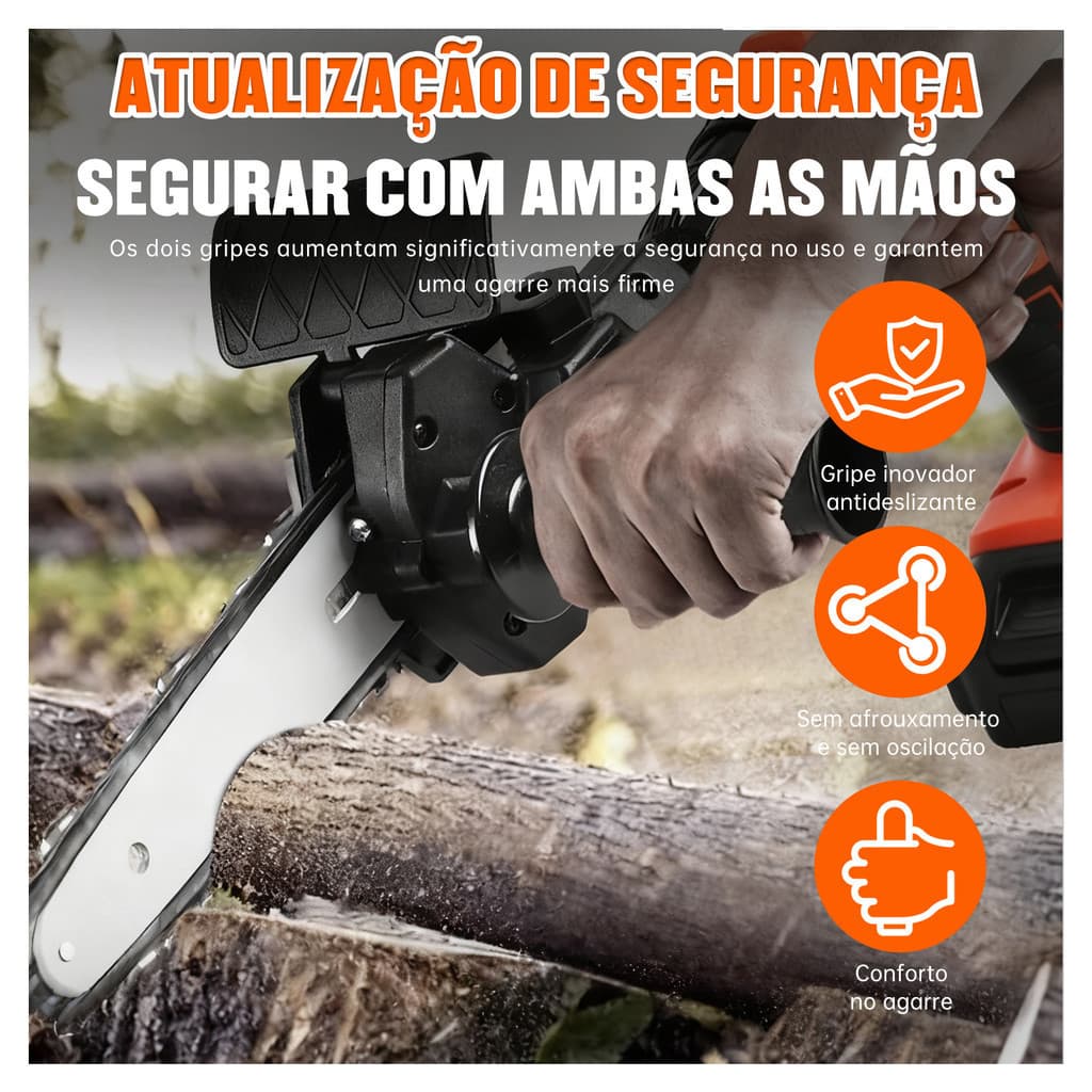 Adaptador de Motosserra p/ Furadeira e Parafusadeira 4 Pol Portátil Elétrica Sabre Corrente Madeira Envio Imediato