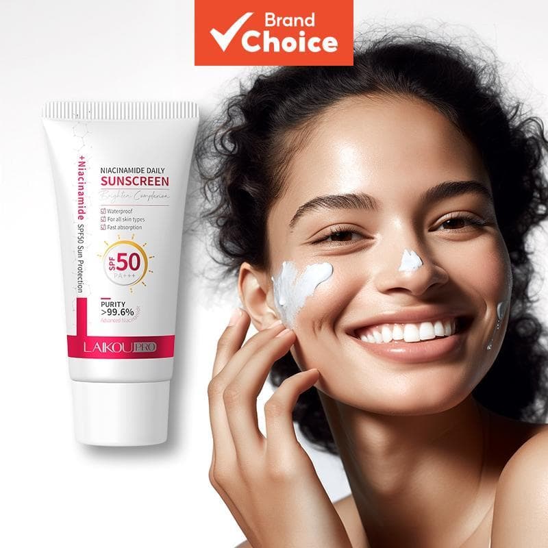  LAIKOU Pro 99,6% Niacinamida Protetor Solar Diário SPF50 PA+++ Clareador e Reparador 50g