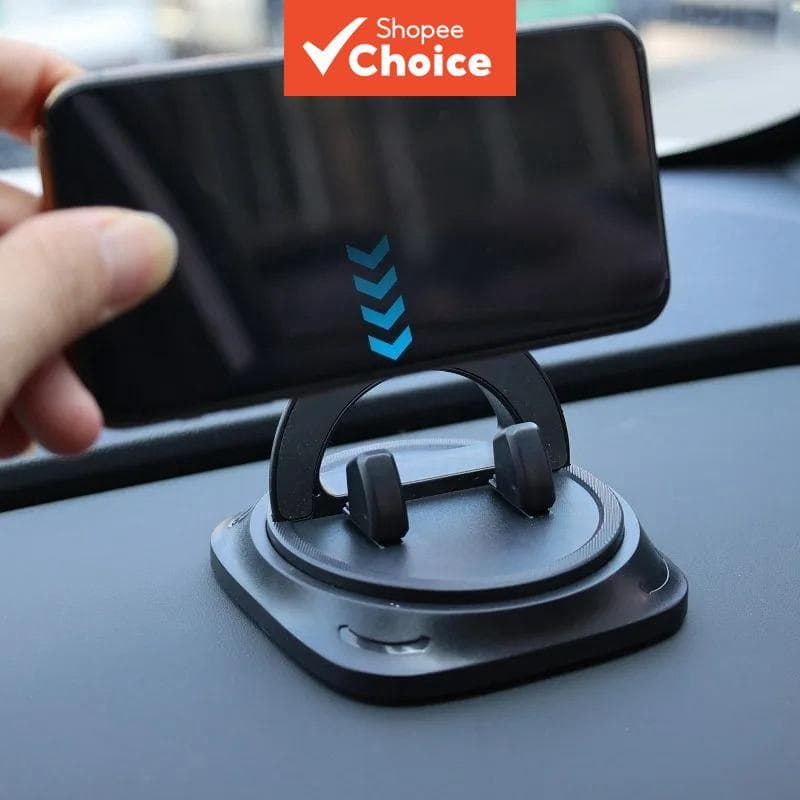 Suporte de telefone para carro 360° giratório antiderrapante, universal para GPS e todos os smartphones