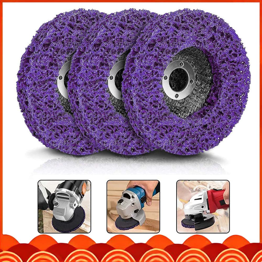 3u. Disco de limpeza para esmerilhadeira angular e polidora, diâmetro de 115 mm, diâmetro interno de 22 mm 