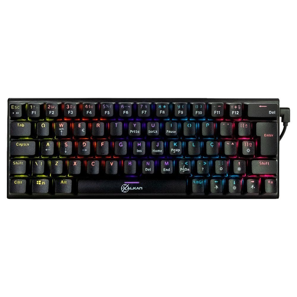 Teclado Kalkan Mecanico Gamer Loki 60% Preto Switch Brown Klk00015