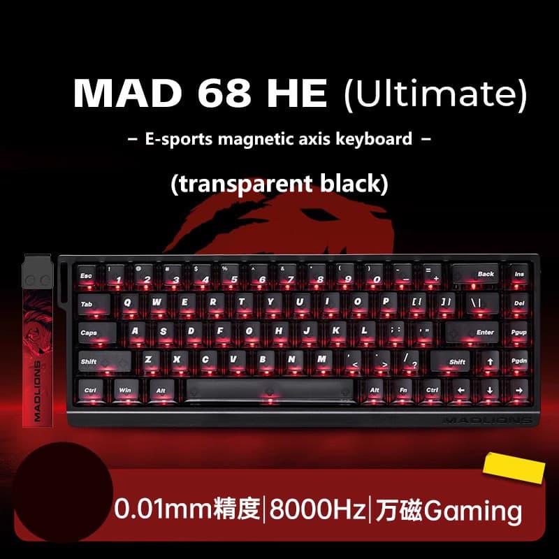 MADLIONS Mad60 Mad68 HE 8k Teclado Mecânico Interruptor Magnético Com Fio 60 % 68 Teclados De Jogos Gatilho Rápido Rgb P