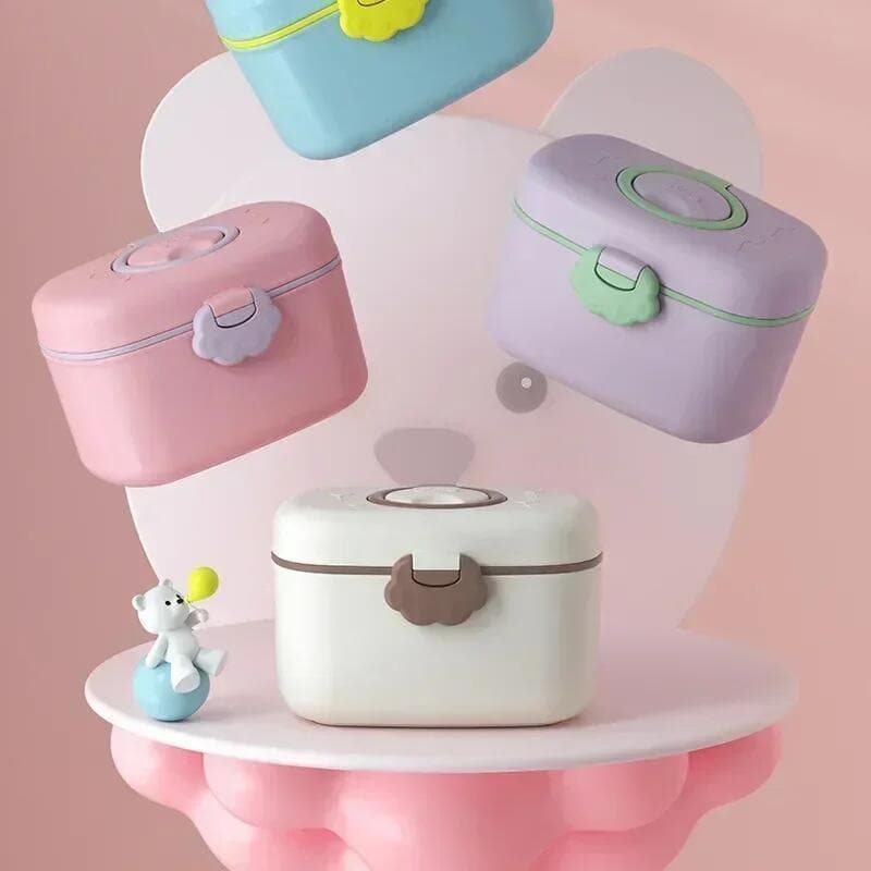 Caixa de Armazenamento Portátil para Leite em Pó para Bebês, Caixa Essencial para Cereal e Leite em Pó Infantil, Recipie