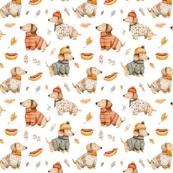 Tecido Tricoline Digital Dogs Cachorros Estampado Costura Artesanato Patchwork DIY Premium