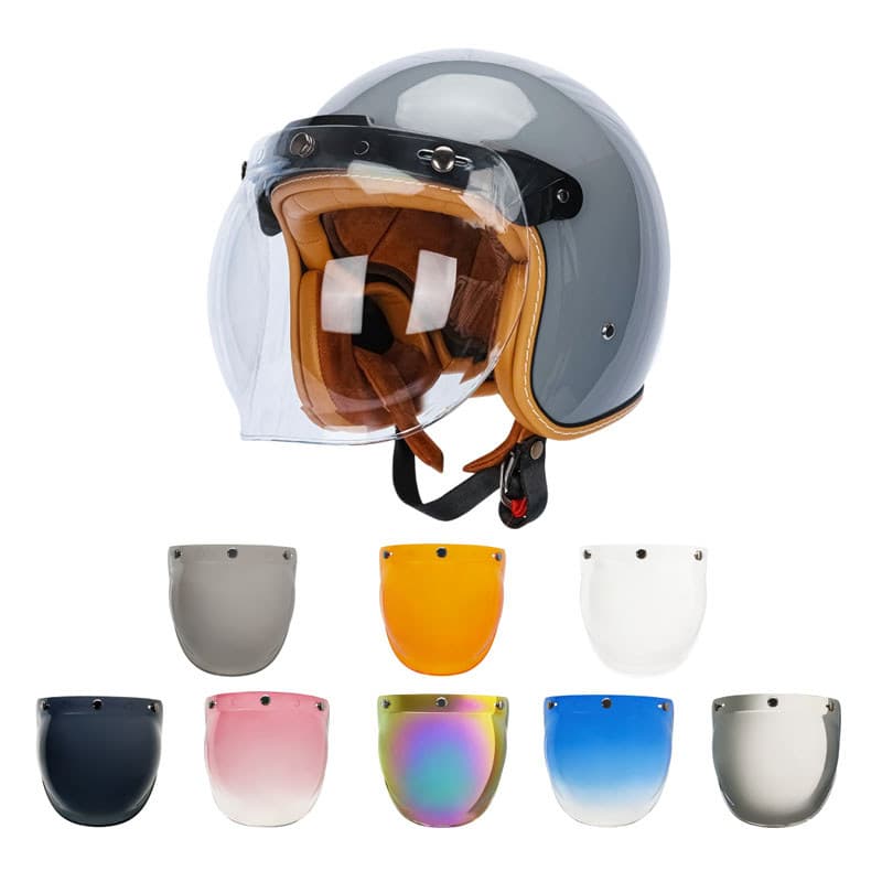 Viseira De Bolha Para Capacete De Motocicleta , Acessórios De Alta Resistência Rosto Aberto Casco Moto BV01