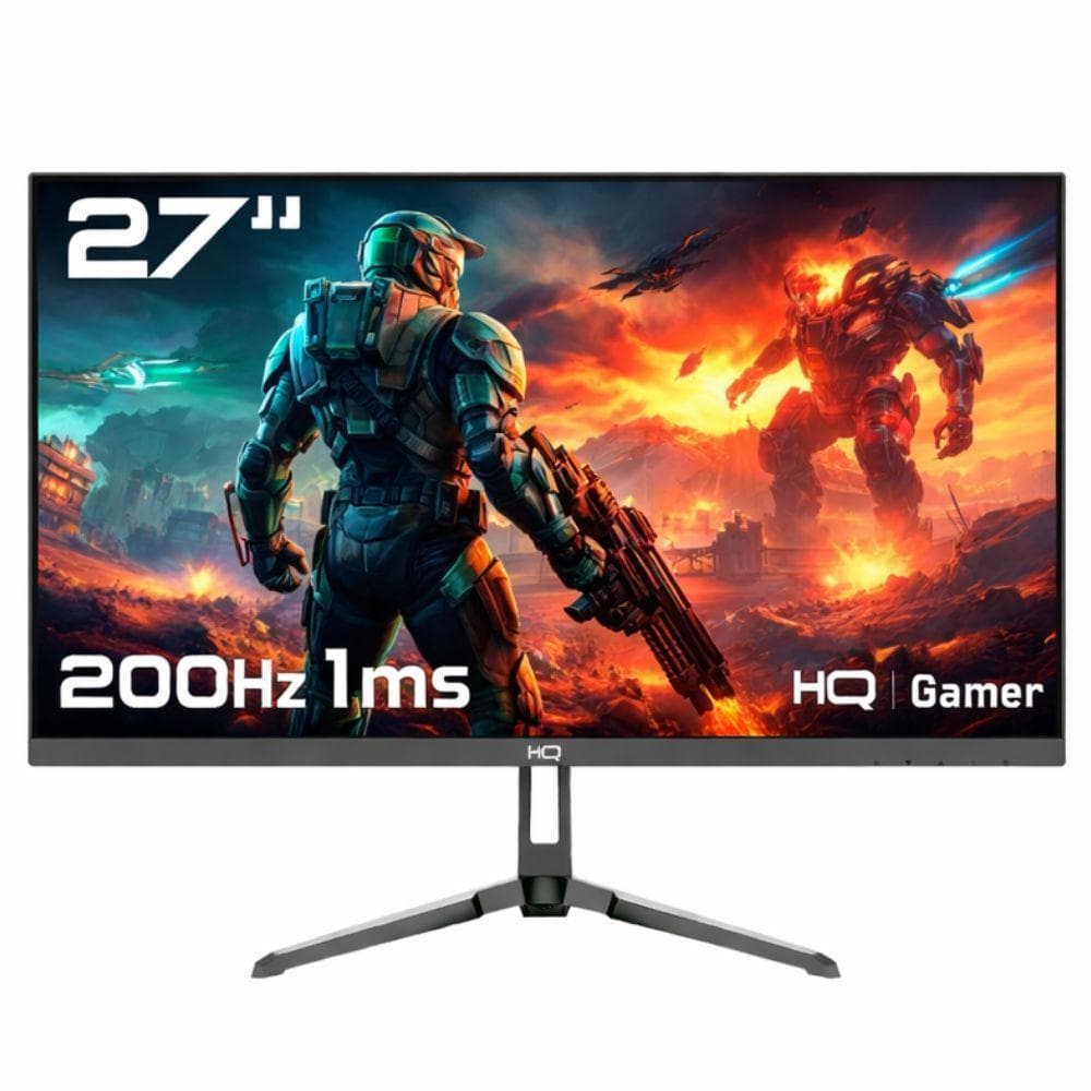 Monitor Gamer HQ Ultra 27” IPS 200Hz, 1ms, Full HD, FreeSync, HDMI + DisplayPort, Frameless HQ27IP200