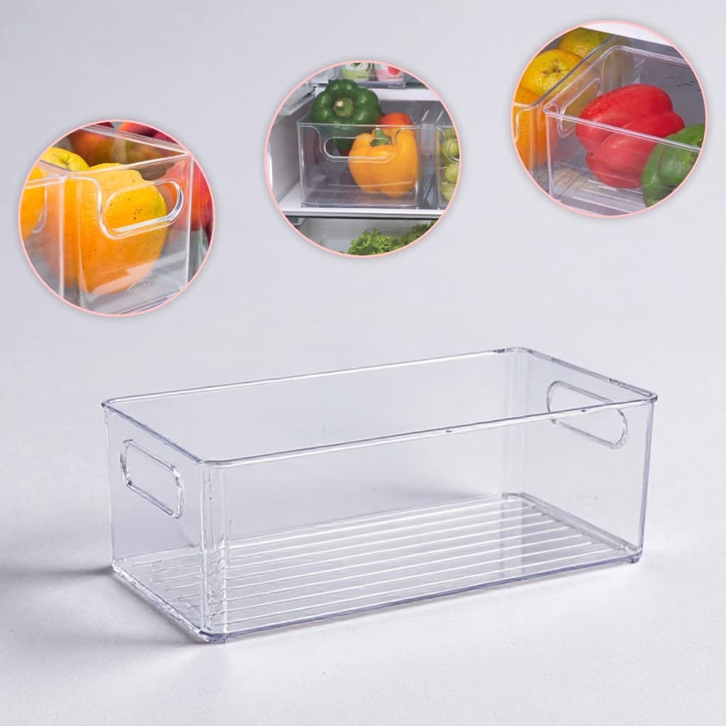 Organizador Acrílico 15x30 cm Multiuso Modular Gaveta Cozinha Geladeira Armário Bancada Transparente