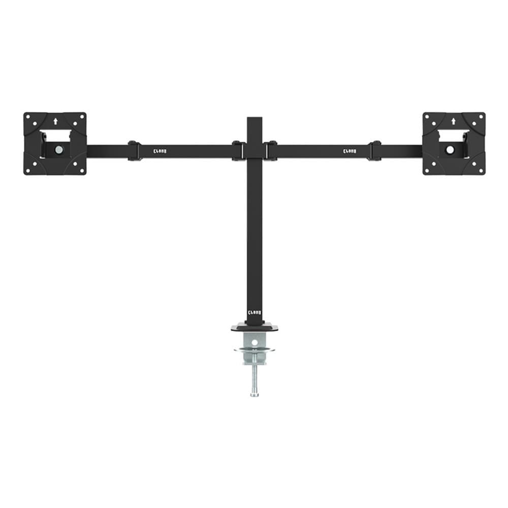 Suporte Articulado para 2 Monitores 17" a 32" Vesa 75x75 100x100 Organizador de Fios Clanm Gamer