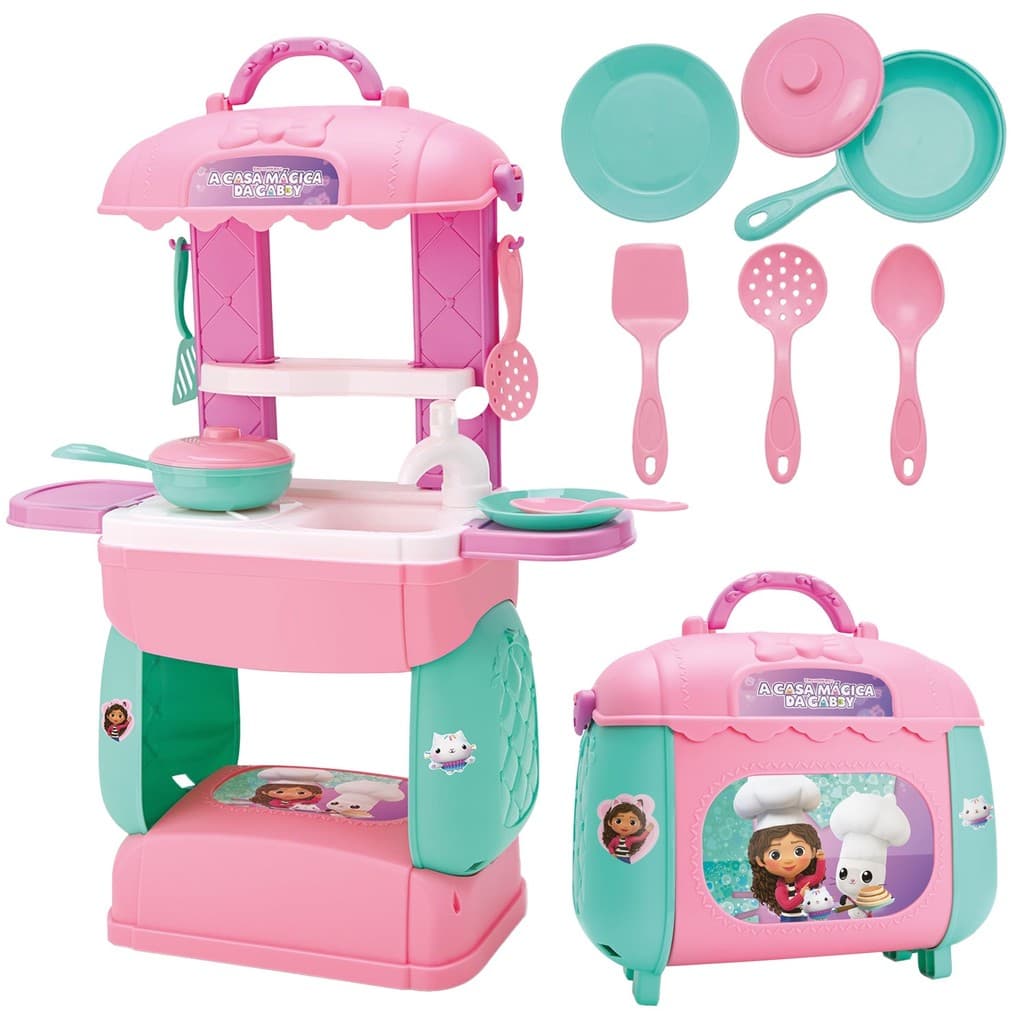 Cozinha De Brinquedo Infantil Completa Casa Mágica Da Gabby Com Acessórios - Bambola