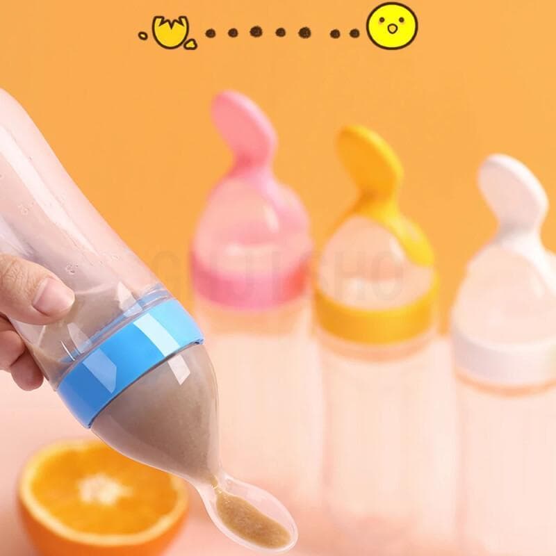 Mamadeira Segura para Bebês Recém-Nascidos 90ML, Ferramentas para Suplemento Alimentar, Colher de Silicone para Alimenta