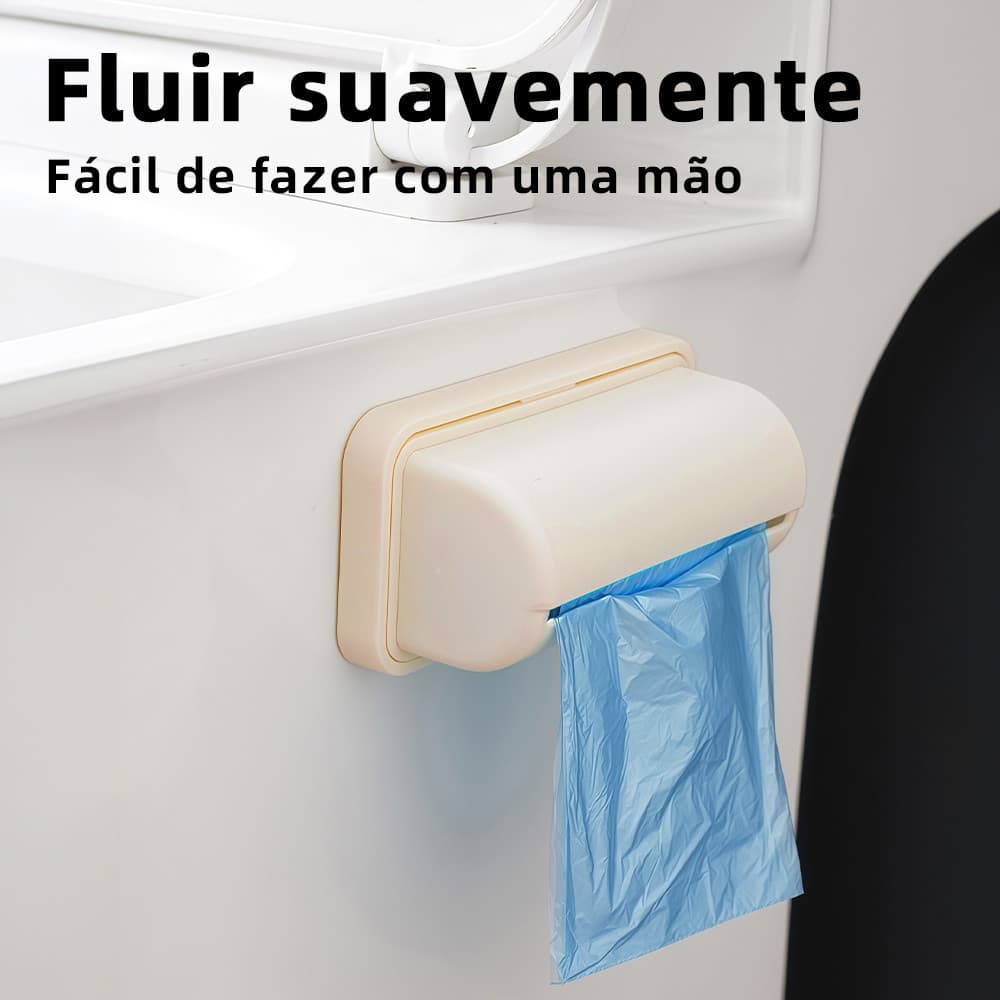 Porta Sacolas Puxa Saco de Parede Organizador Multiuso para Organização Prática e Eficiente em Cozinha e Banheiro