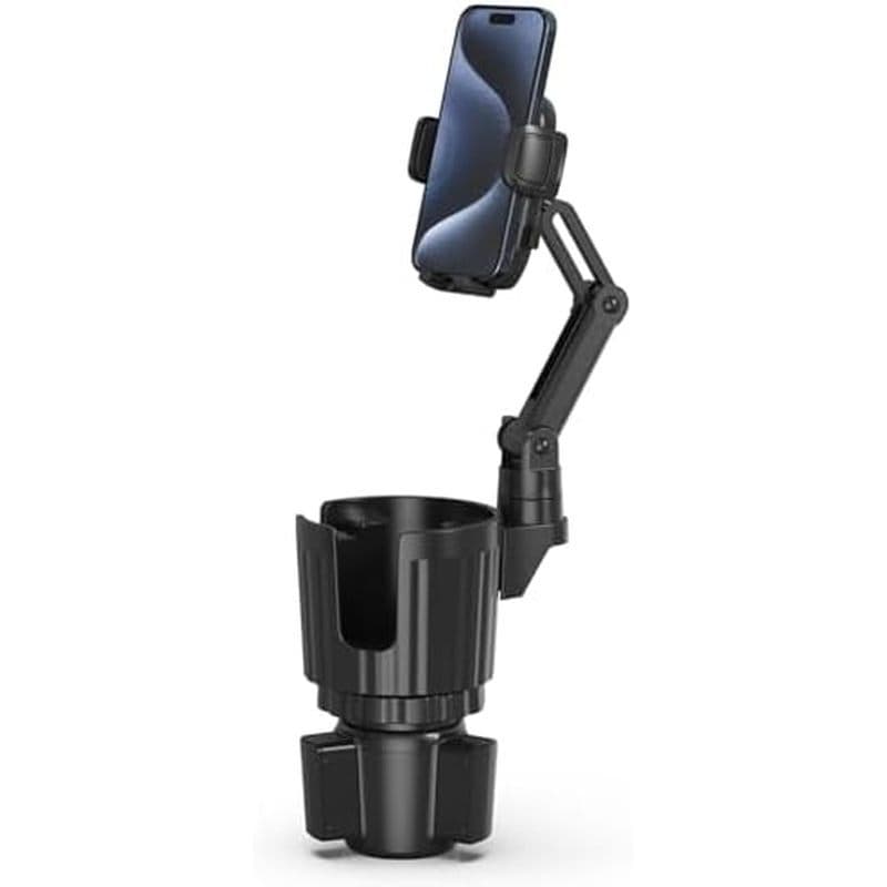 Suporte de telefone para carro, suporte de copo Universal 2 em 1, Base ajustável, com suporte para telefone, braço longo