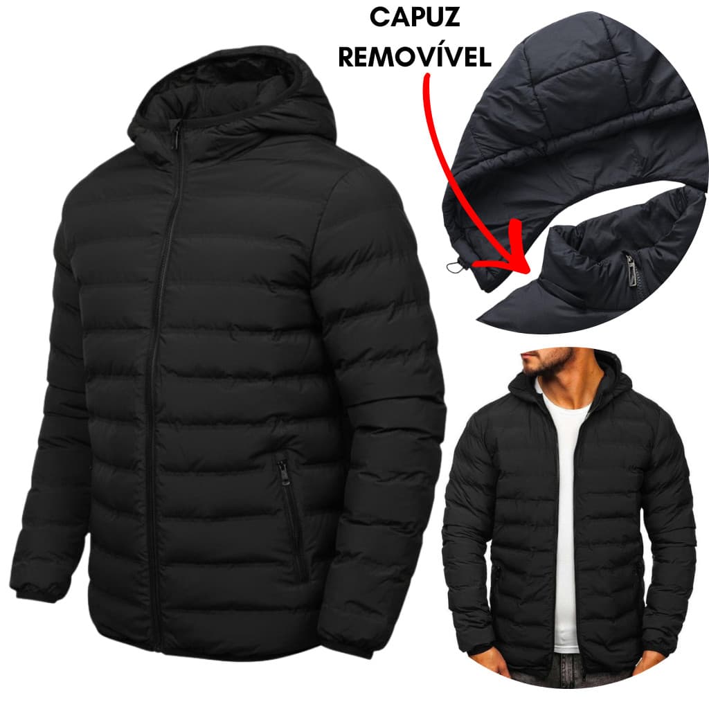 Jaqueta Puffer Bobojaco Inverno Corta Vento Nylon Frio Reforçada Masculina Feminina Unissex