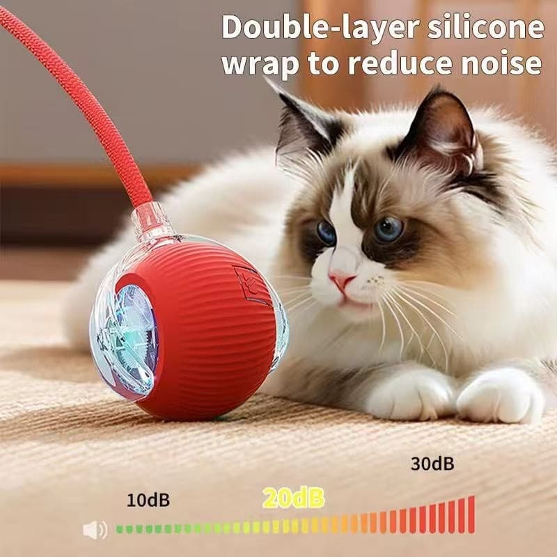 Brinquedo Interativo para Gatos | Bola Rolante Automática com Cauda | Recarregável Elétrico (Lj Smile)