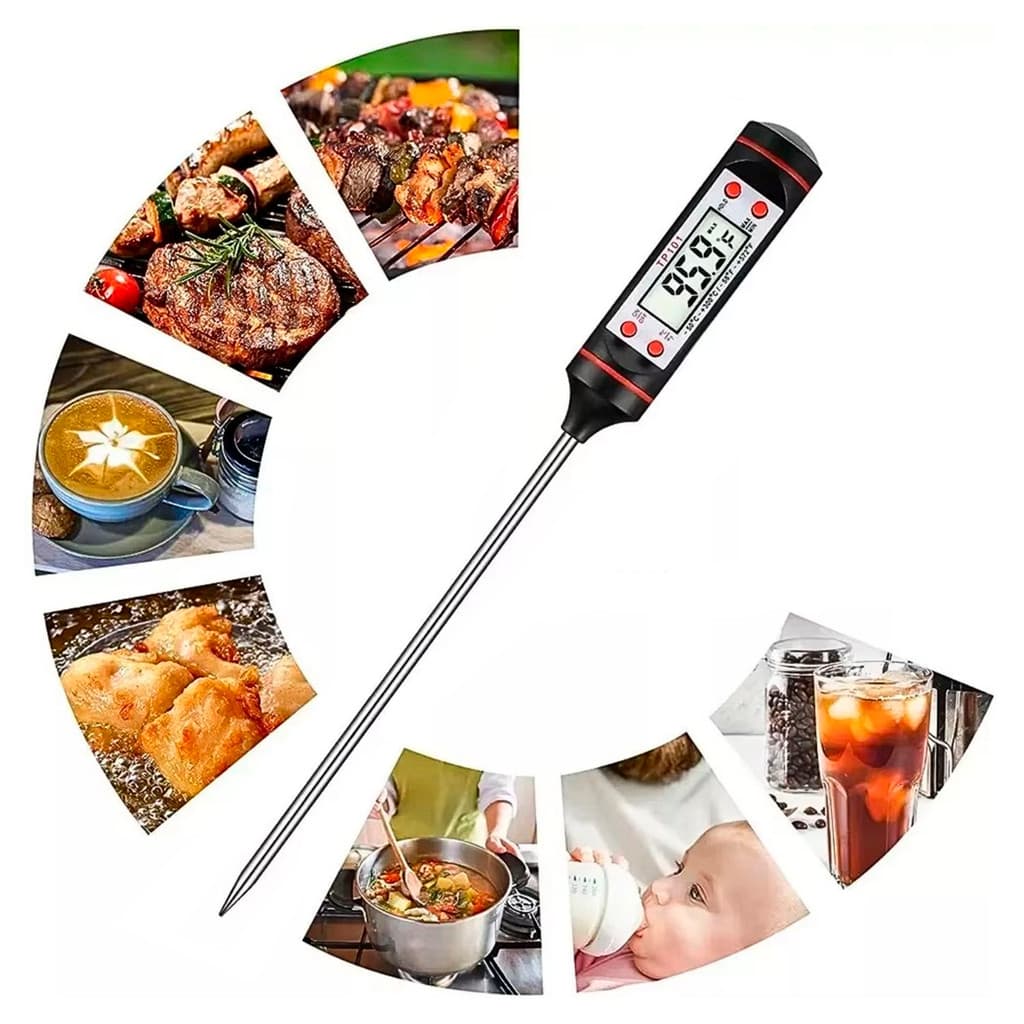 Termômetro Culinário Digital Espeto Alimentos Cozinha Para Medir Temperatura