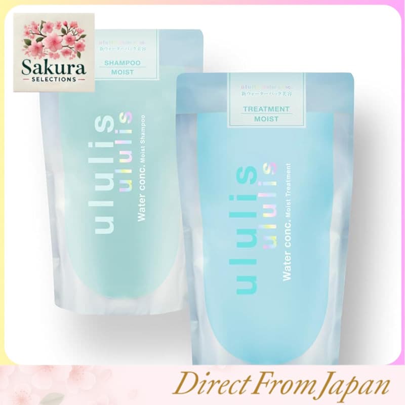 Ululis [Azul Hidratante] Conjunto de Refil de Shampoo e Tratamento Hidratante Water Conque para Viagem