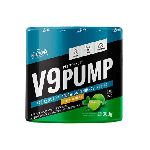 Pré Treino V9 Pump Limão 300g Shark Pro