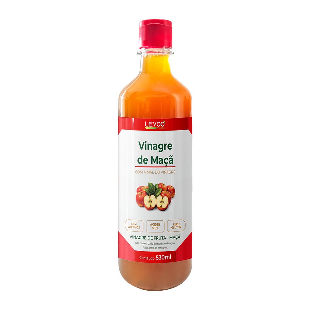 Vinagre de Maçã 530ml (Acidez 5,5%) Levoo