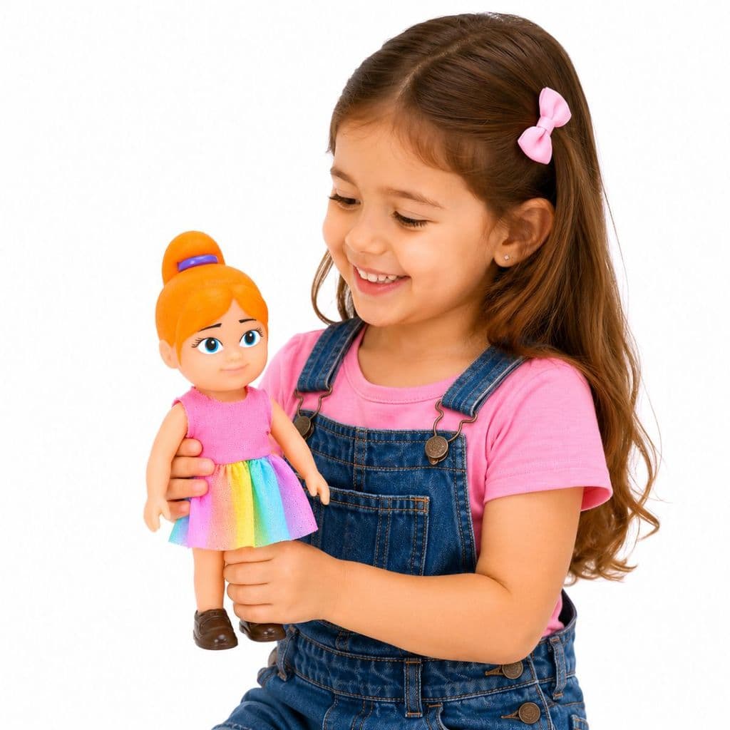 Boneca Akta Girl Rabo De Cavalo Ruiva 17cm Articulada