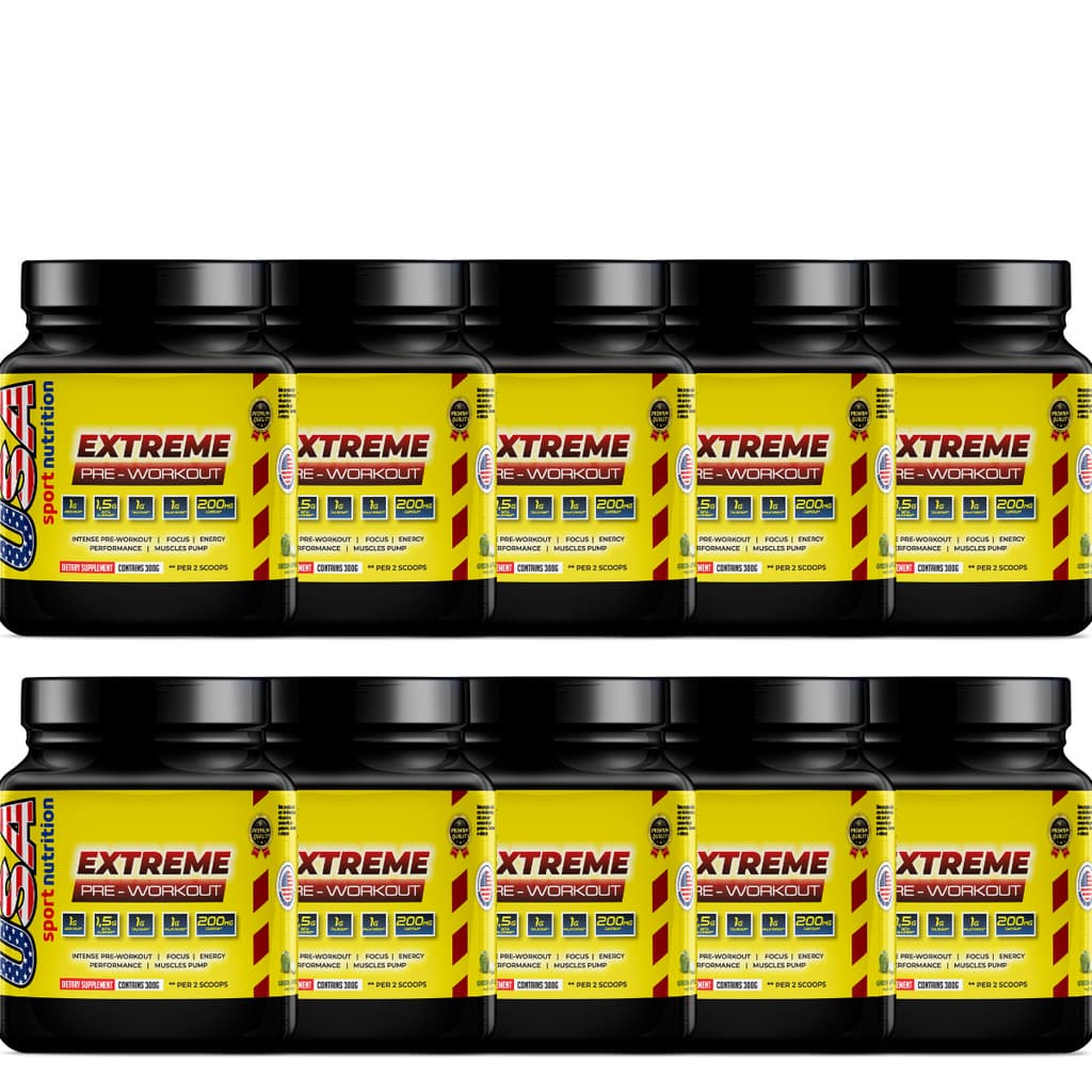 PRÉ TREINO 10 UN - Para Revendedores – Fórmula Americana - USA SPORT NUTRITION