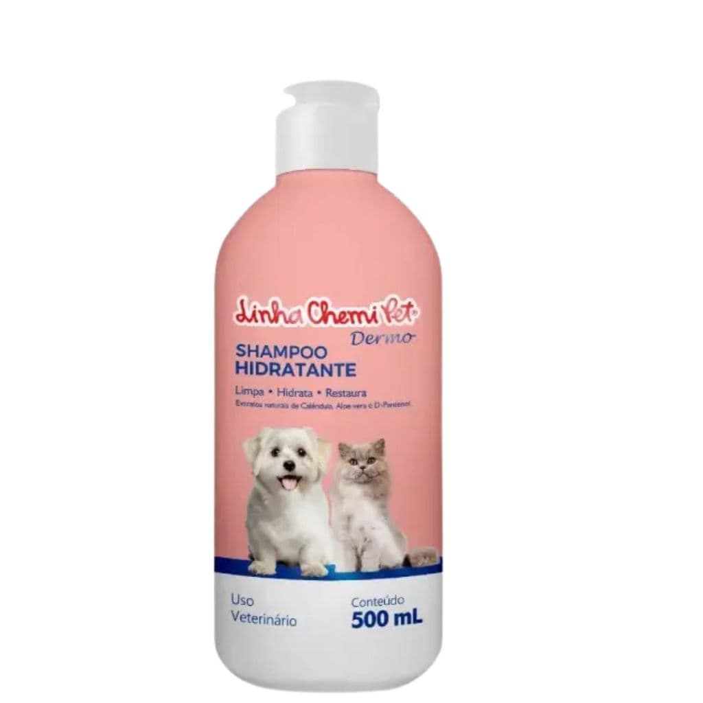 Shampoo Hidratante Dermo Para Cães e Gatos Chemi Pet  500 ML
