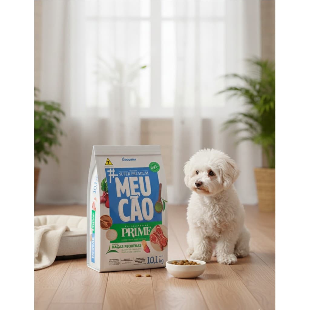 Ração Cachorro Raça Pequena Adulto Meu Cão Super Premium Carne 10kg Dha Ômega 3 Yucca