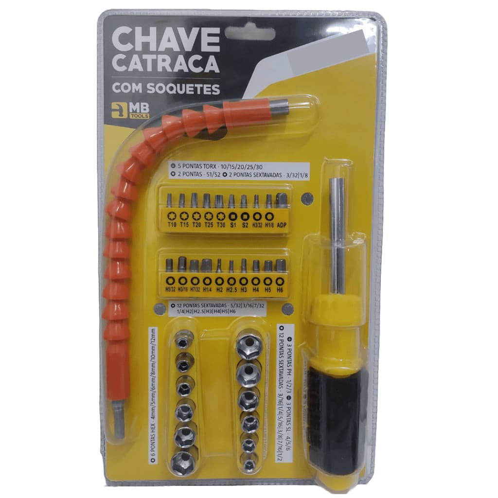 Jogo de chave de catraca flexivel chave bits 37 peças extensor flexível para furadeira
