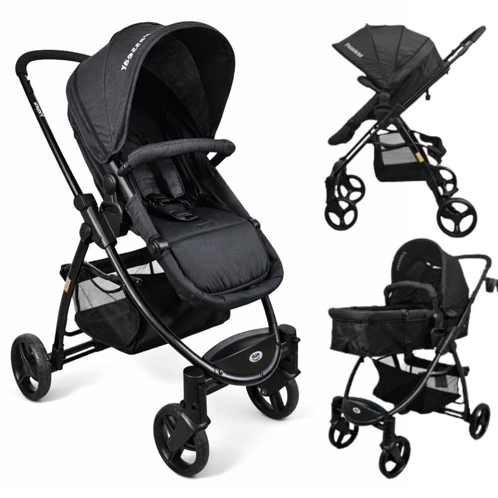 CARRINHO DE BEBE 3 EM 1 JUPITER PRETO - PASSEAR BABY