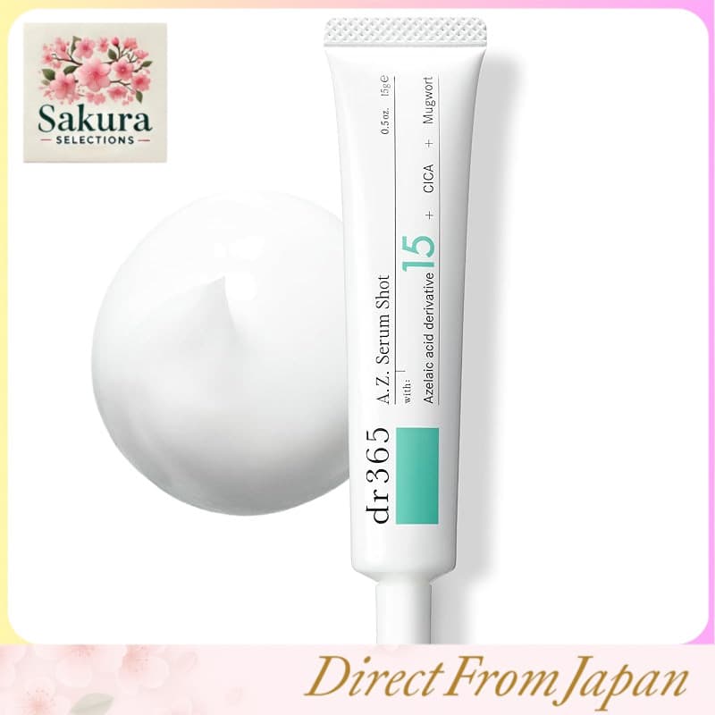 Dr365 A.Z. Sérum de Ácido Azelaico 15% - Cuidado dos Poros, Suavização da Pele, Vitamina C e Creme de Centella Asiática da Dra. Sunrokugo