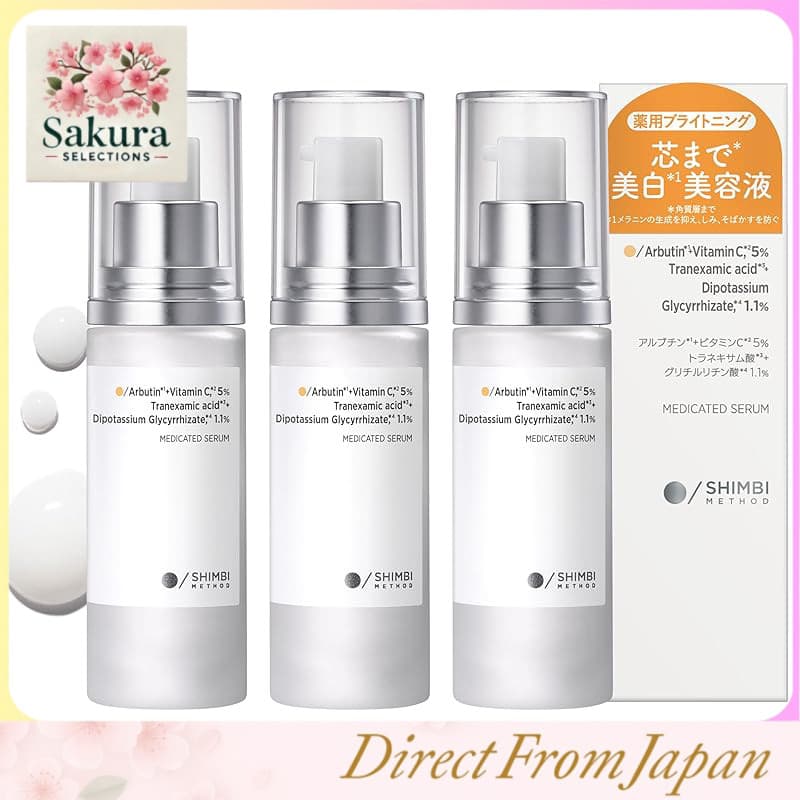 MÉTODO SHIMBI Sérum Facial Japonês Vitamina C Arbutin Cuidado com Manchas