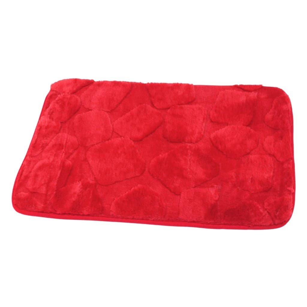 Tapete Antiderrapante Absorvente Vermelho Banheiro Sala Quarto 40x60 Castela