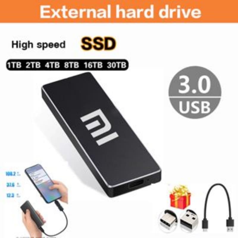HD Externos SSD  8TB/16TB/30TB  USB3.0 Externo Hard Drive 4TB  Portable Solid State Drive 1TB/2TB HDD