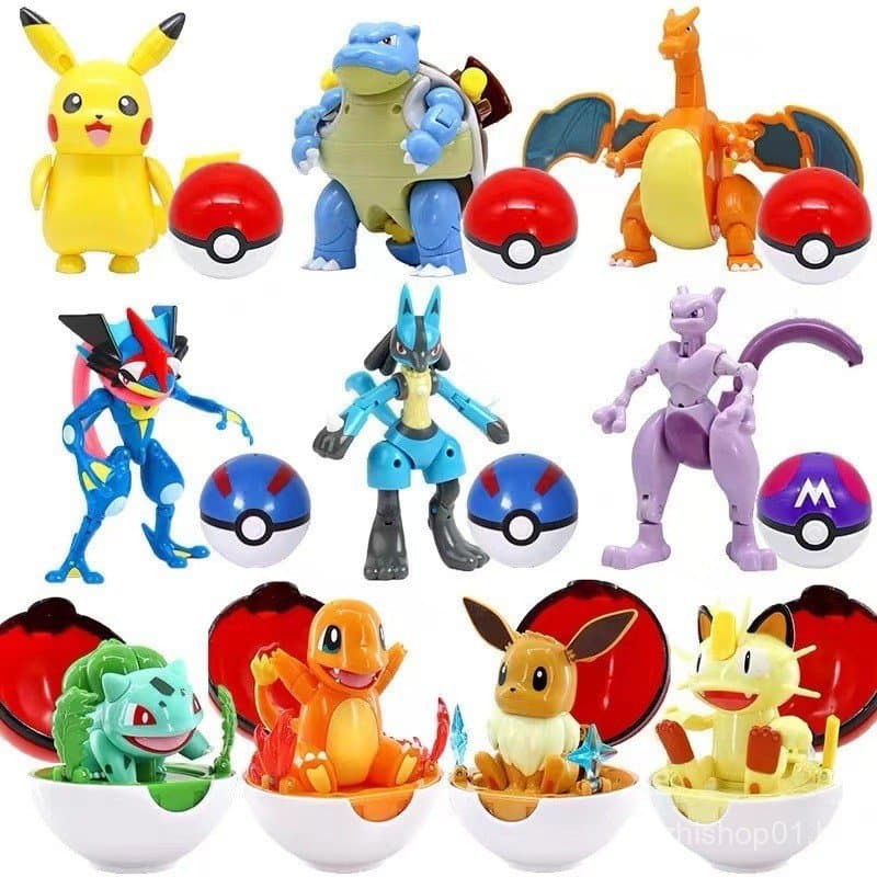 Brinquedo Bonecos Pikachu Pokebolas Articulados Varias Modelos Pronta entrega