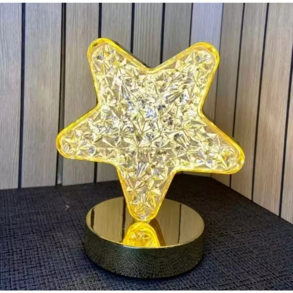 Luminária Led Decorativa 3d Luminária LED com Toque Sensível, Três Tipos de Luz, Acrílico Premium e Recarga USB
