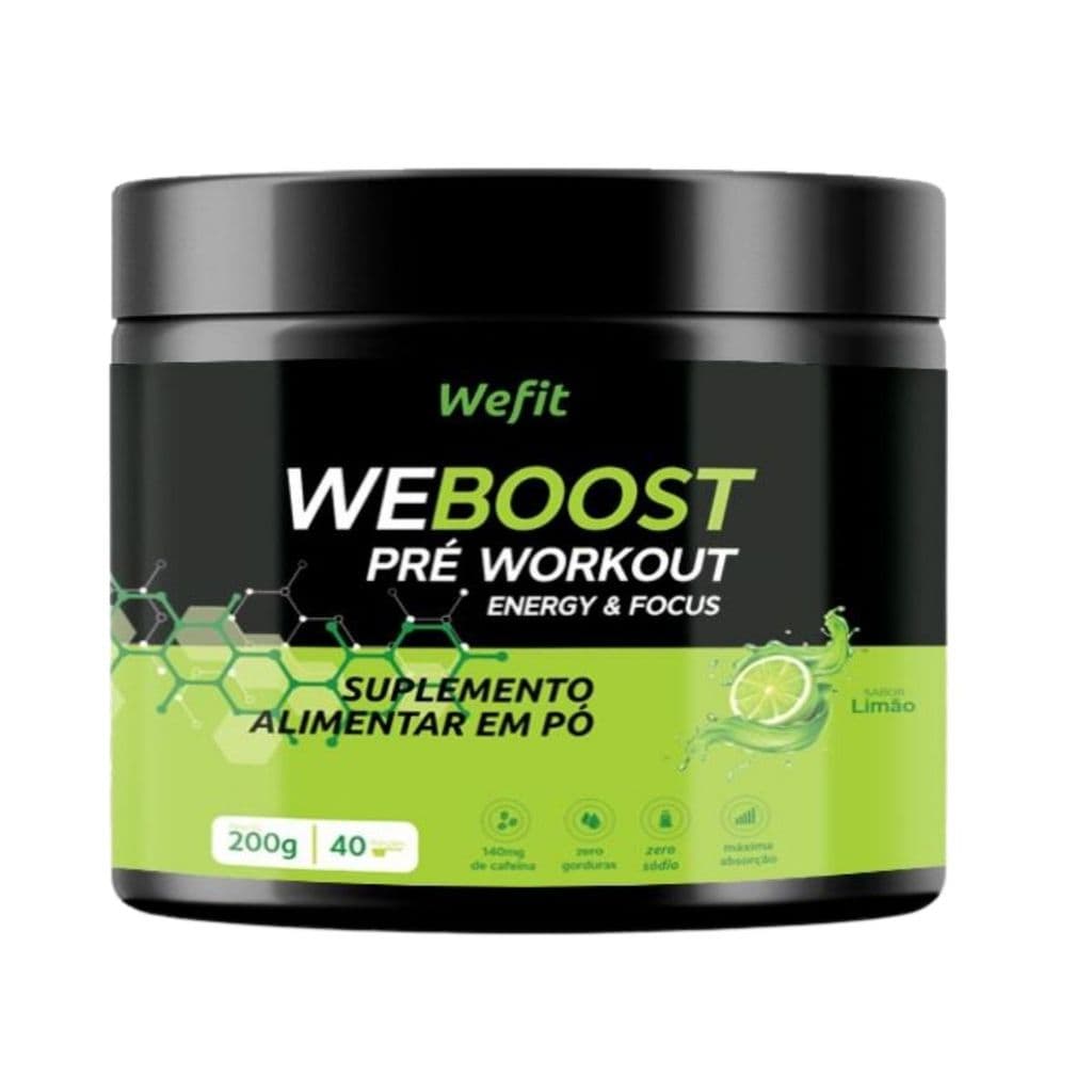 Pré- Treino Weboost Pote Com 200g Sabor Limão Wefit