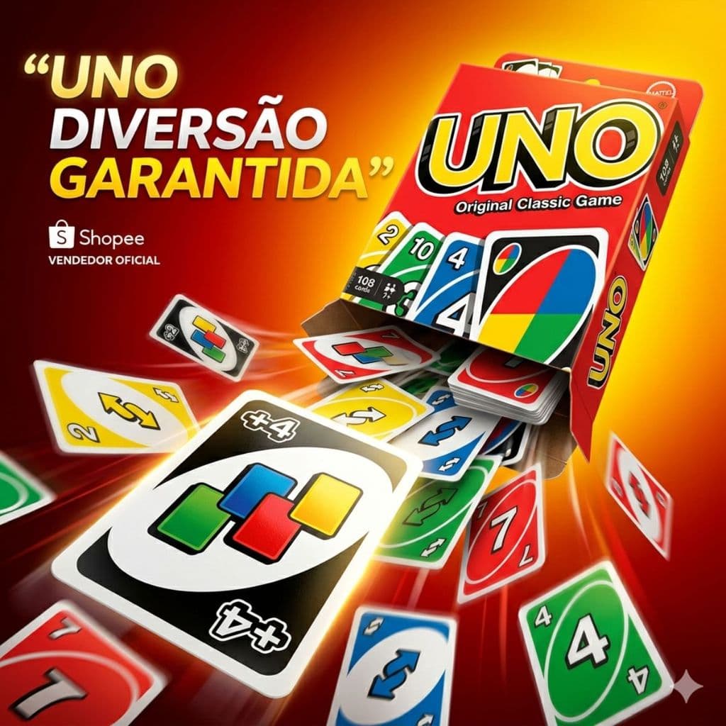 Kit 2 Jogos De Cartas Uno Baralho Clássico Família