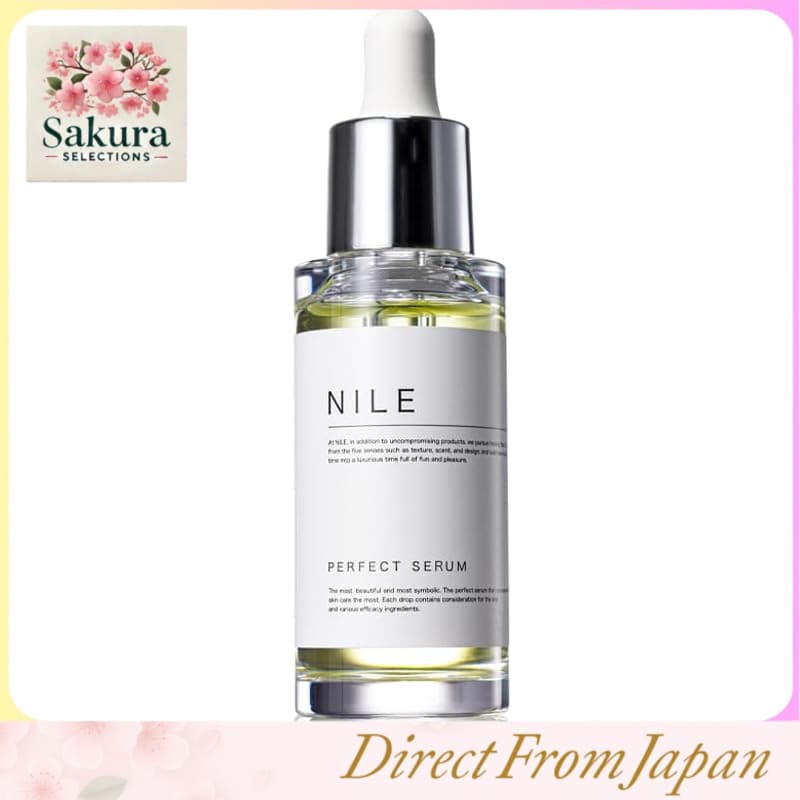 NILE Perfect Serum para cuidados com a pele com retinol, niacinamida, vitamina C – cuidado com os poros e aroma de almíscar.