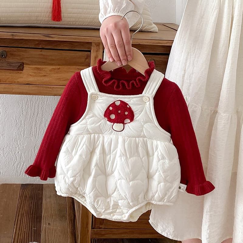 Bebê inverno roupas de ano novo roupas de ano novo macacão bebê menina inverno ano novo roupas peido mais veludo Outing 