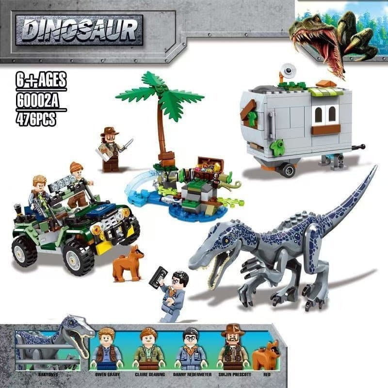 Brinquedos educativos de blocos de montar Lego City com dinossauros do Jurassic World para crianças