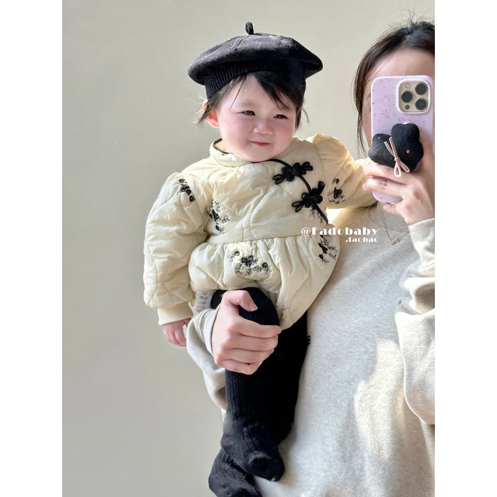 Roupas de inverno roupas de bebê estilo chinês acolchoado macacão de lã macacão roupas de bebê menina roupas de ano novo