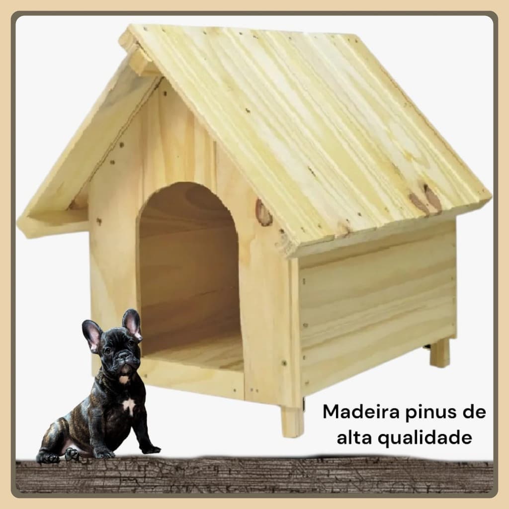 Casa Casinha De Cachorro Pet Madeira Pinus N°1 Excelente Para Porte Pequeno
