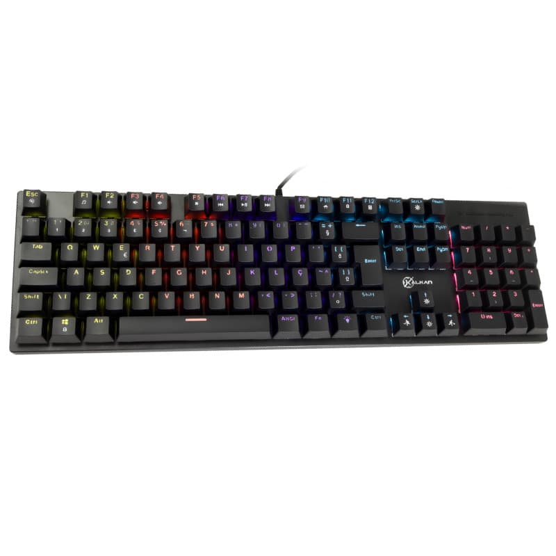 Teclado Gamer Kalkan Loki Mecânico Iluminação Rainbow Switch Marrom Preto - KLK00013
