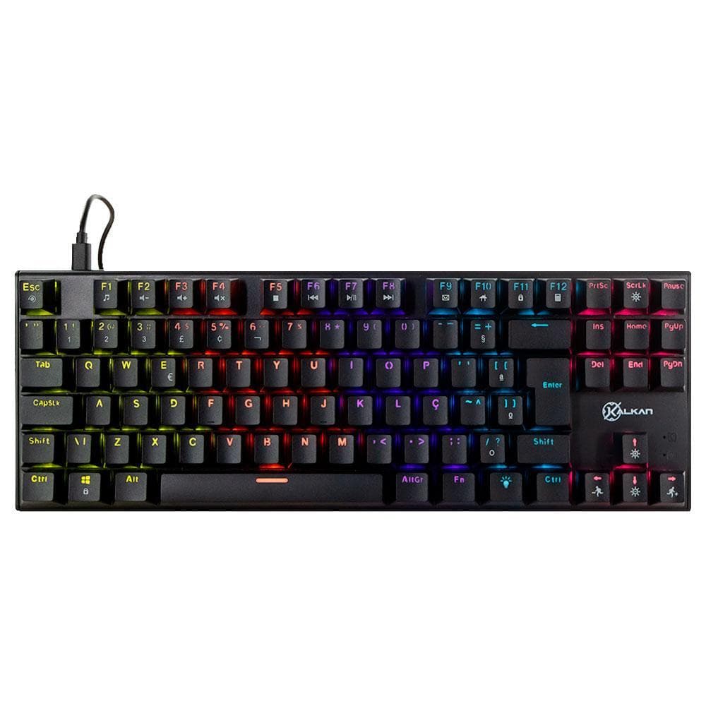 Teclado Kalkan Mecanico Gamer Loki Tkl Preto Switch Brown Klk00014