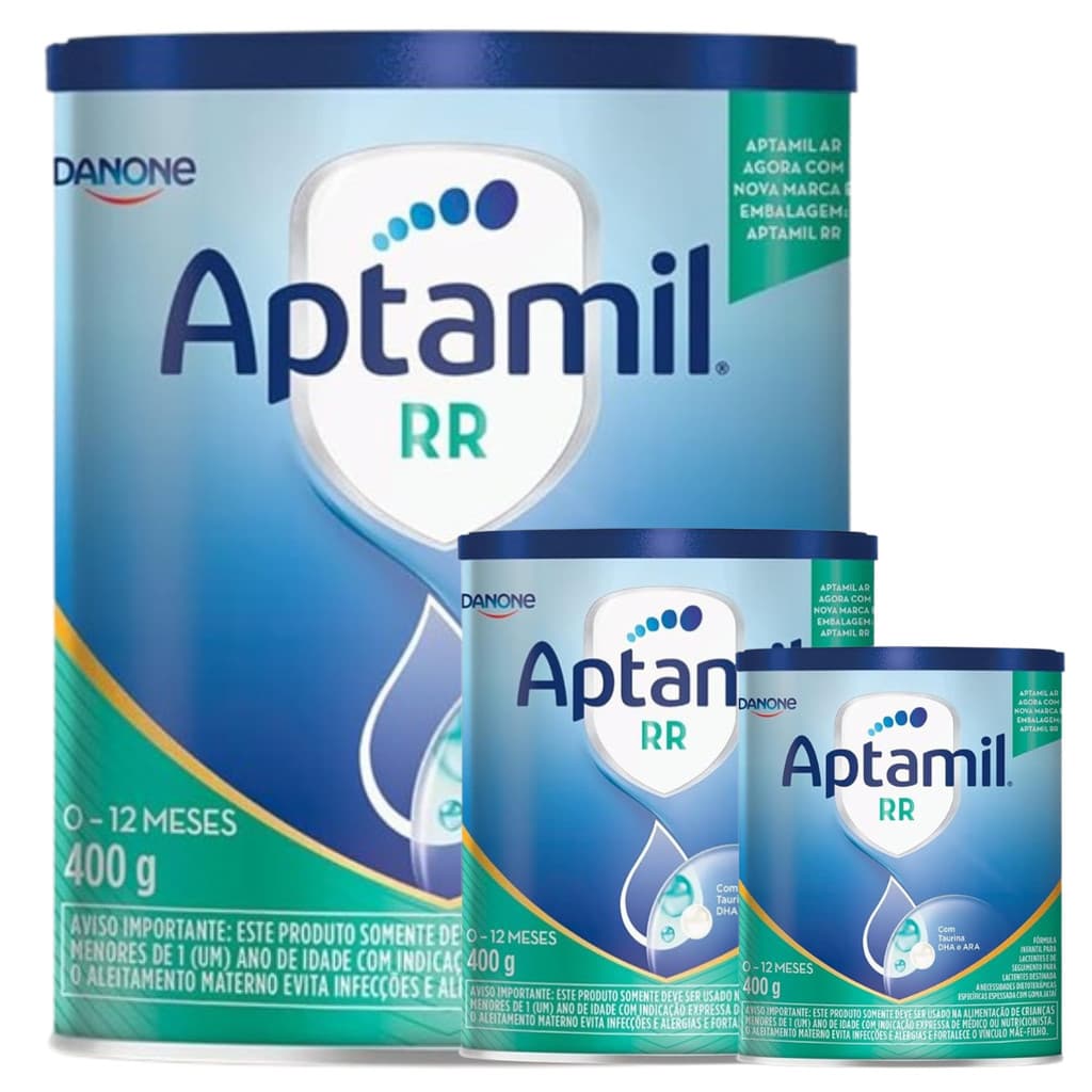 3 Latas- Fórmula Infantil em pó Aptamil RR- Danone 400 Gr