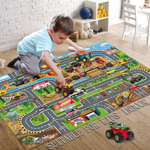 Kit Carrinho Infantil Tapete Acessorios Portatil Dobrável Passeio Bebe