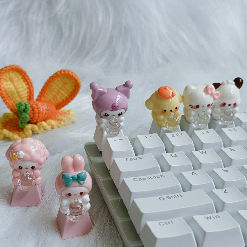 Bonito Capivara Keycap Resina 3D Artesanal Personalizado Keycaps Para Teclado Mecânico MX Switch Kawaii Dos Desenhos Ani