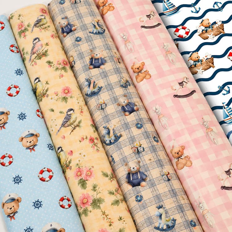 Tecido Tricoline Digital Estampas Animais Patchwork costura Decoração Artesanato