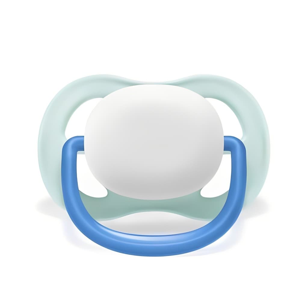 Chupeta Ultra Air 0 a 6 Meses Branca/Azul Bico Ortodôntico Ventilação Extra Original