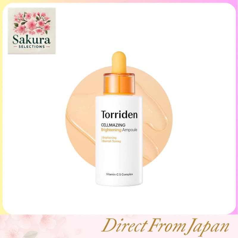 Sérum Ampola Iluminadora Torriden Cermazing Vita C 30ml [Produto Original] Sérum derivado de vitamina C, iluminador, cosmético coreano, adequado para pele sensível, uniformiza o tom da pele, proporciona uma tez radiante, cuidados com a pele, não pegajoso, hidratante.