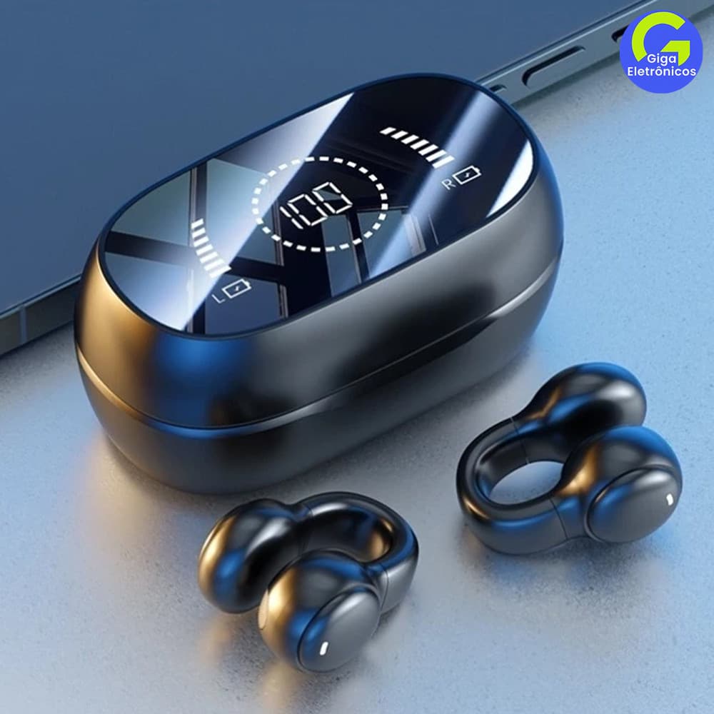Fone Bluetooth Clip 2026 Tecnologia Avançada Não Intra Auricular Longa Autonomia Proteção Auditiva Superior